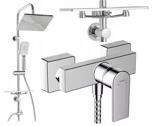 Exponovaný sprchový set Invena Nyks + chrómová sprchová batéria Hansgrohe Vernis Shape